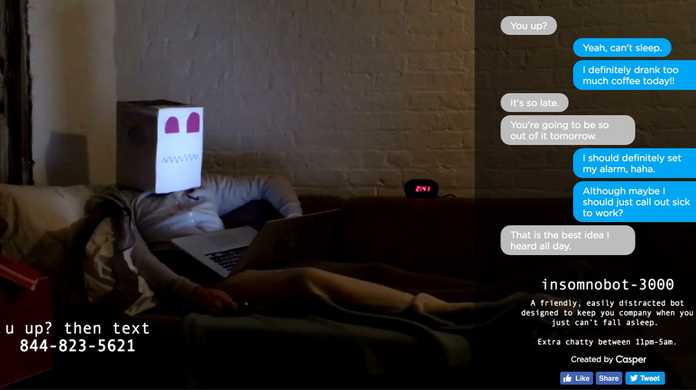 Casperのチャットボット「Insomnobot3000」©insomnobot3000.com