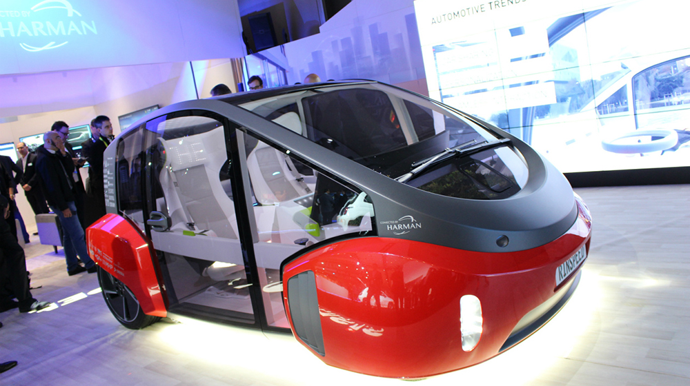 スイスのエンジニアリング企業「リンスピード」が出展した自動運転EVコミューター「オアシス」