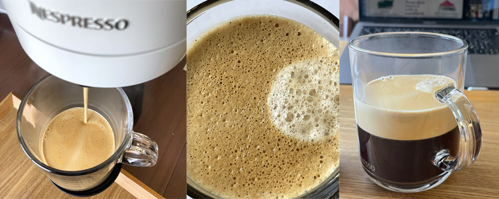 なめらかなクレマが「ヴァーチュオ」で淹れたコーヒーの特徴
